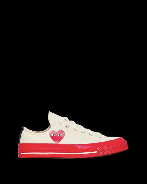 Кеди Converse x Comme Des Garcons Play Low Top Sneakers Beige/Red Low