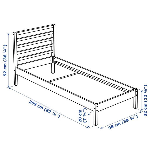 Łóżko tarva Ikea 90x200 lita sosna jednoosobowe