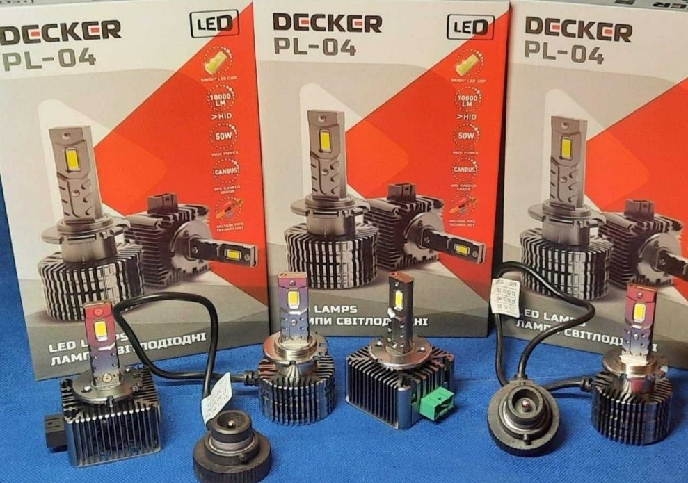 LED-лампа D1 (D1S) Decker LED PL-04 6K D1S D2S D3S D4S D5 D8  50ват
