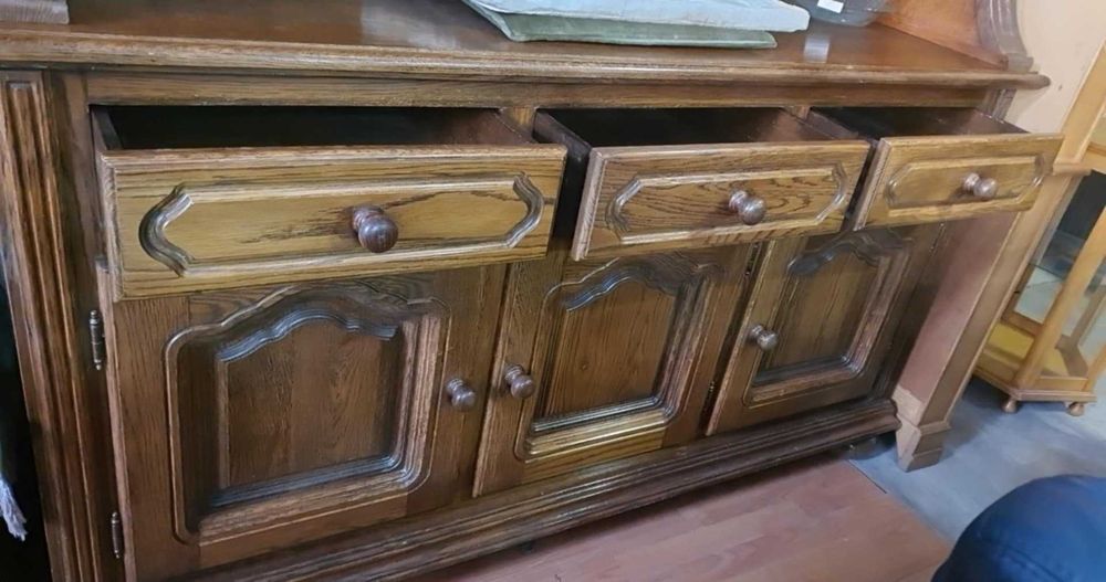 Kredens drewniany dąb rustykalny solidny masywny holenderski FV DOWÓZ