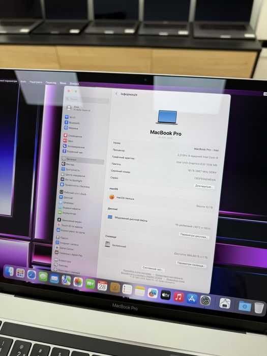 Магазин - 16” 2019 MacBook Pro i9/16GB/1TB SpaceGray - Рідна Батарея: 100% - Гарантія