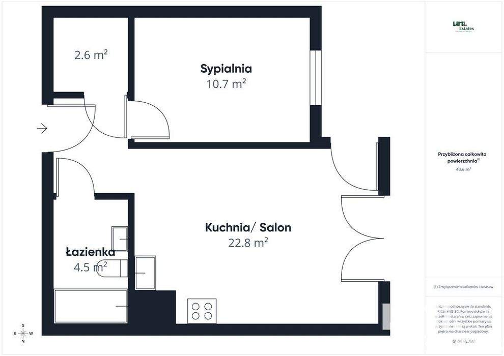 2 pokoje | garderoba | ogród i taras 64m2