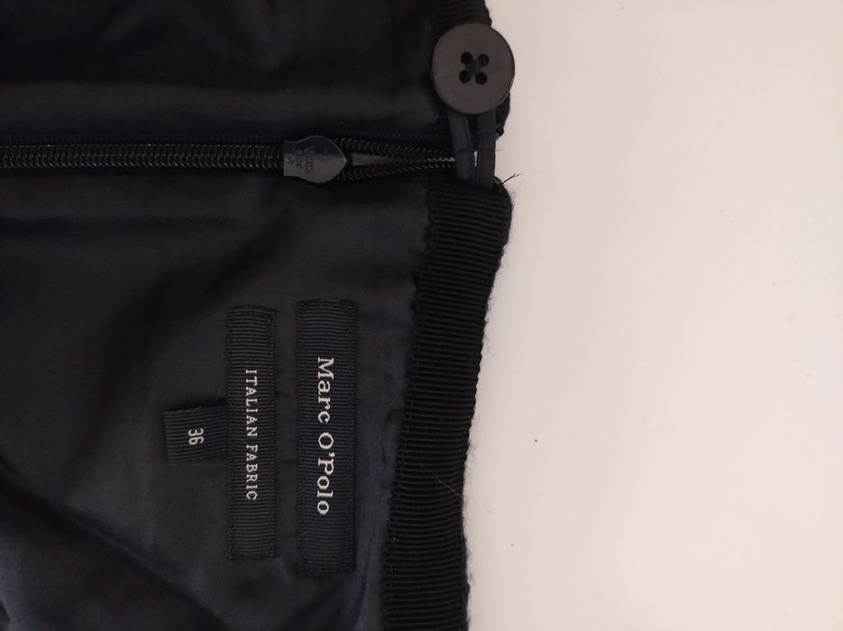 Wełniana granatowa spódnica Marco Polo.Rozm.S.Mini.