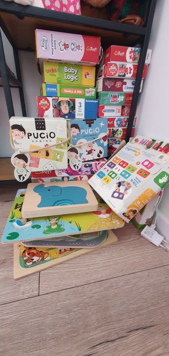 Puzzle, układanki i inne duży zestaw