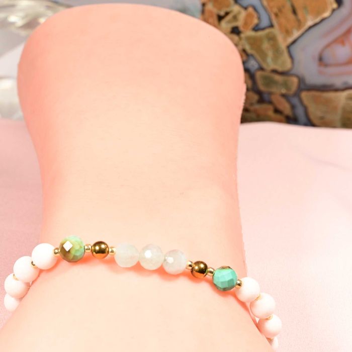 Bransoletka Akwamaryn, Turkus, Jadeit Wodnik, Ryby, Bliźnięta, Byk