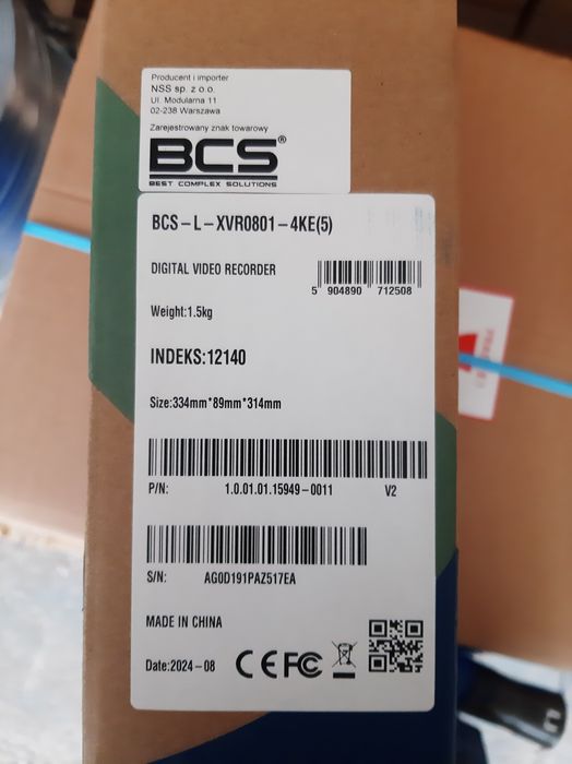 Rejestrator 5w1 BCS-L-XVR0801-4KE(5) 8 Kanałów, 8MPx
