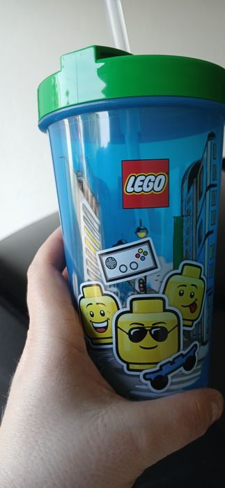Kubek Lego ze słomką 500 ml nowy