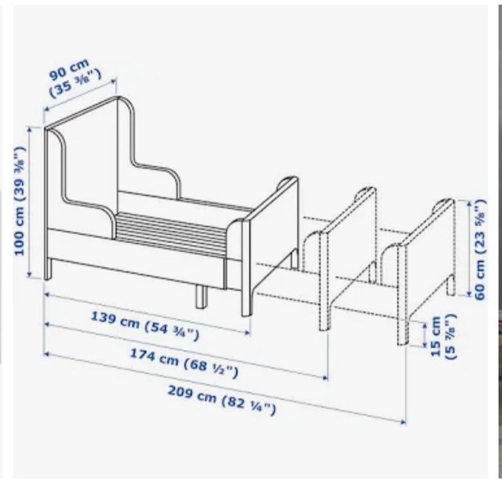 Cama extensível Ikea criança