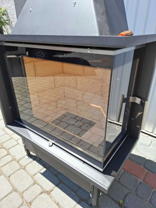 wkład kominkowy kobok corner 670 narożny  prawa szyba