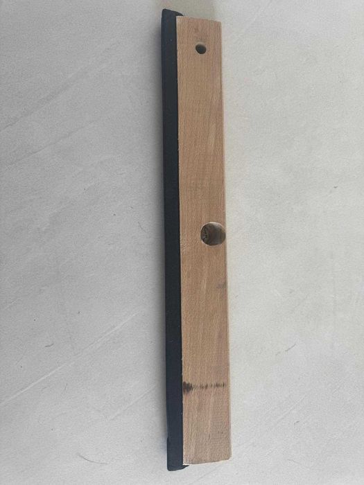 Rodo duplo em borracha e madeira, 44 cm