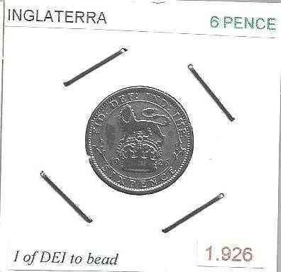 Inglaterra - - “Libra Esterlina” - - - 6 PENCE - - - Moedas