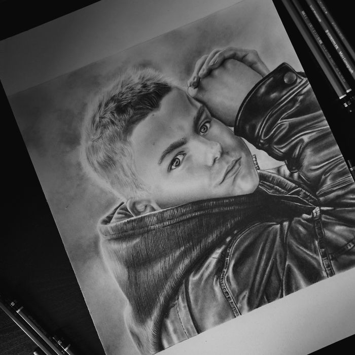Portret, rysunek ze zdjęcia