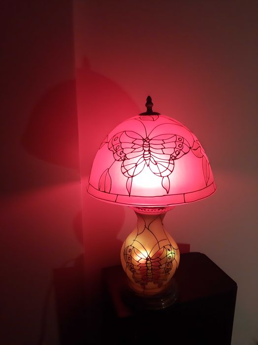 Stara lampa witrażowa  Angielska