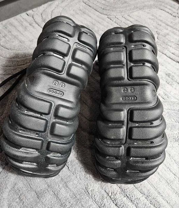 crocs echo boot black/black 39/40 buty zima śniegowce kalosz z futrem