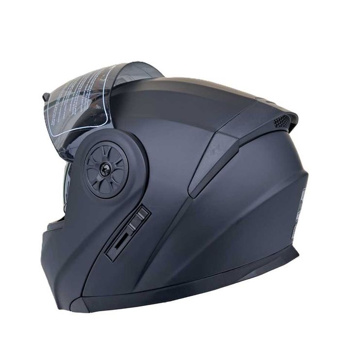 Мото шлем модуляр IBK Black з окулярами