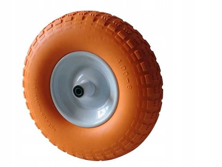 KOŁO DO TACZKI PU pełne bezdętkowe 400-6 4.00-6 oś 12 mm