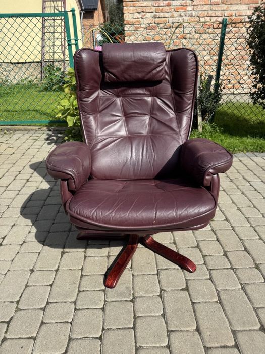 Крісло реклайнер шкіряне (00124) крісло релакс