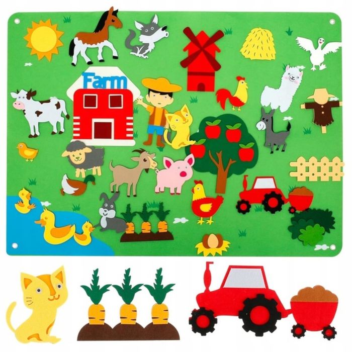 Tablica Filcowa Zabawka Filcowa Mata Na Rzepy Farma F21