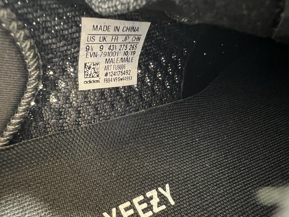 43-27.5см ОРИГІНАЛ 100% Кросівки ADIDAS YEEZY BOOST 350 V2 BLACK FU9006