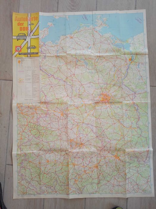 Mapa samochodowa DDR. Coś dla kolekcjoneròw. Krotoszyn • OLX.pl