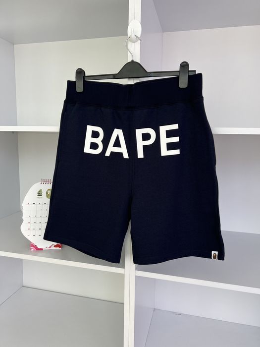 Шорти Bape Logo Navy Shorts оригінал