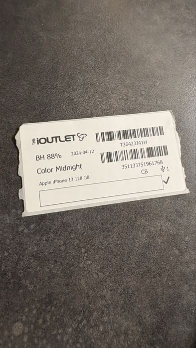 iPhone 13 128GB Midnight + Kabel Lighting