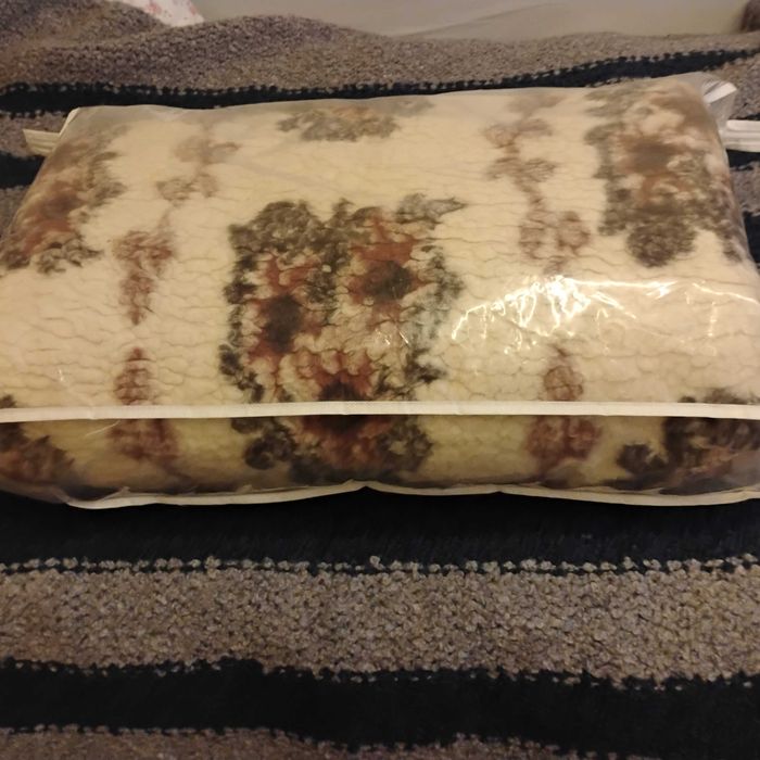 Nowy koc wełniany PRL MILTEX – 100% czysta żywa wełna, vintage