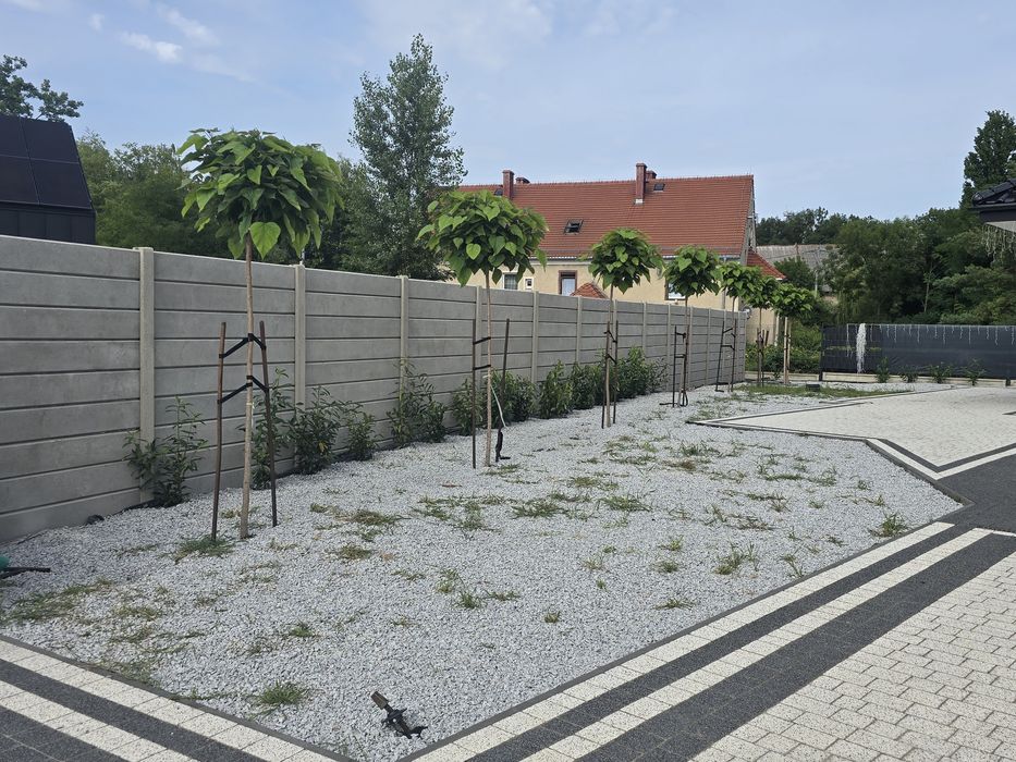 Ogrodzenie betonowe gładkie pełne 25cm palisada