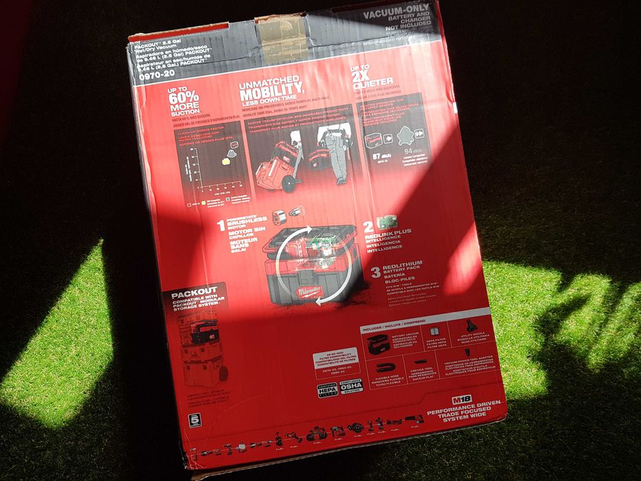 Пилосос Milwaukee 0970-20 M18 FUEL PACKOUT 9.4 літра