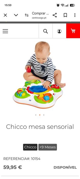 Mesa Chicco Actividades Sensoriais