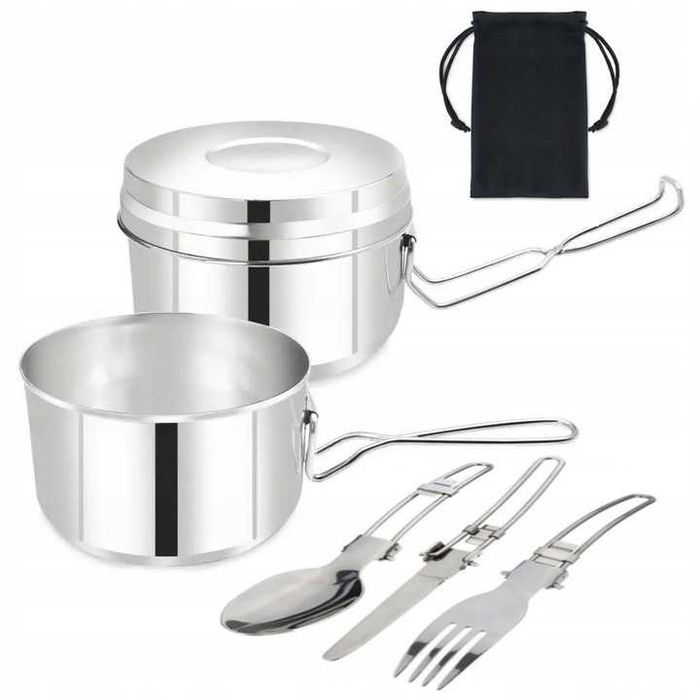 Menażka harcerska turystyczna stalowa garnki turystyczne Niezbędnik