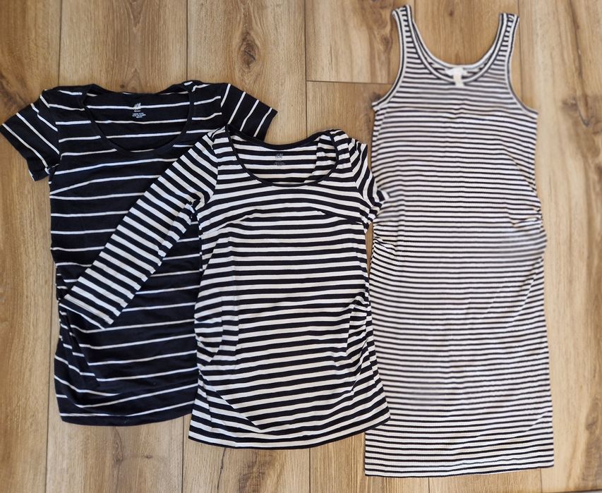 Ubrania ciążowe w paski H&M MAMA rozmiar XS/
