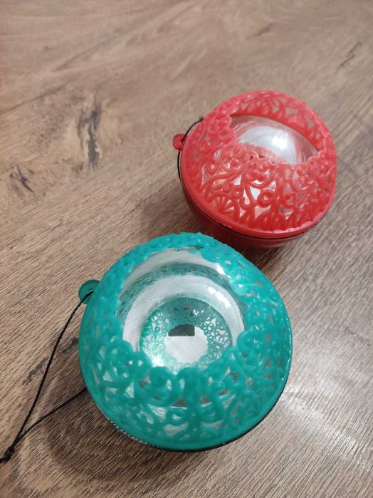 Kultowe bombki choinkowe PRL ZSRR - komplet 2szt