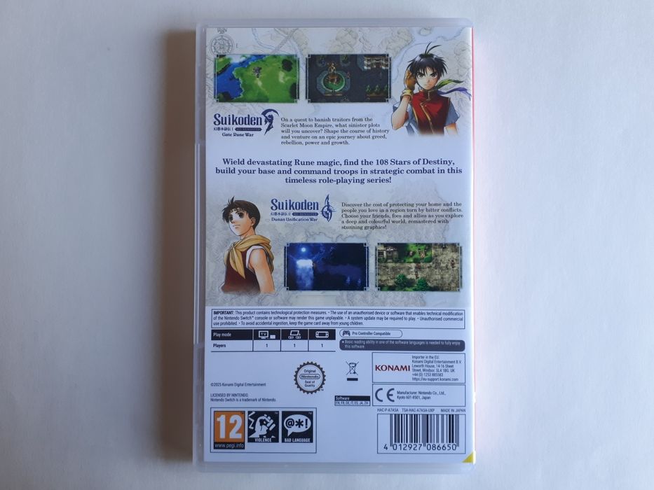 Suikoden I & II Remaster HD (Novo) Nintendo Switch
