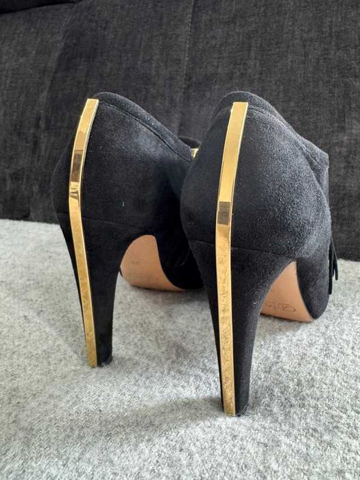 Chloé Heels Fringe Ankle Boots 39 buty na obcasie botki z frędzlami