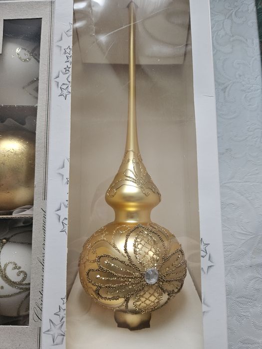 Komplet bombki i szpic na choinkę, Vitbis