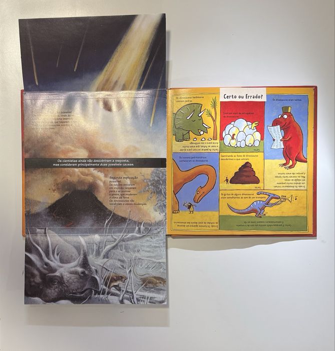 Livro infantil “Os Dinossauros”, da coleção Kididoc