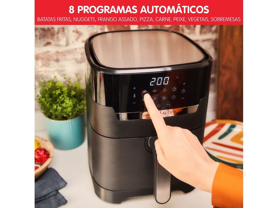 Moulinex Easy Fry & Grill 4,2 L, Frigideira de ar 2 em 1 para fritar ou grelhar, ecrã digital tátil, 8 programas para refeições saudáveis