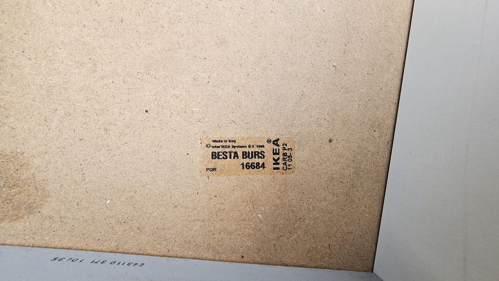 Biurko konsola IKEA Besta Burs czarny lakier połysk
