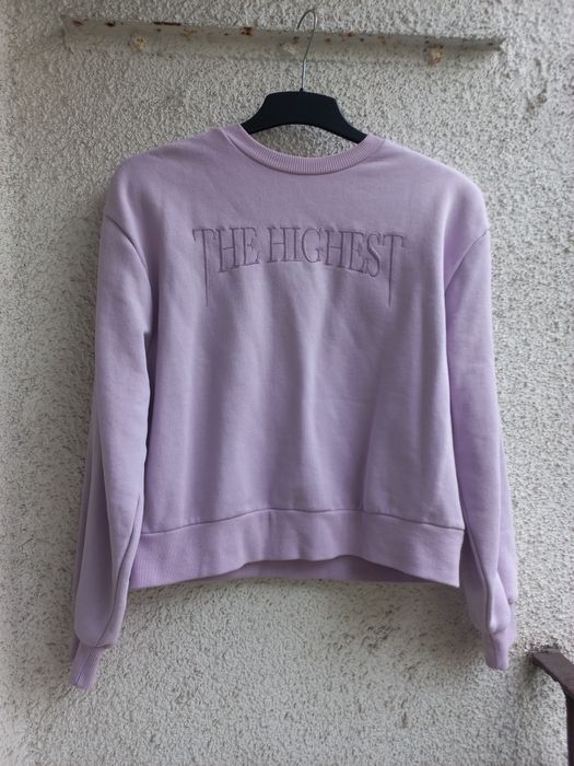 Liliowa bluza bez kaptura