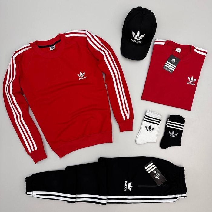 Чоловічий спортивний костюм адідас набір Adidas [4в1] [XS-3XL]