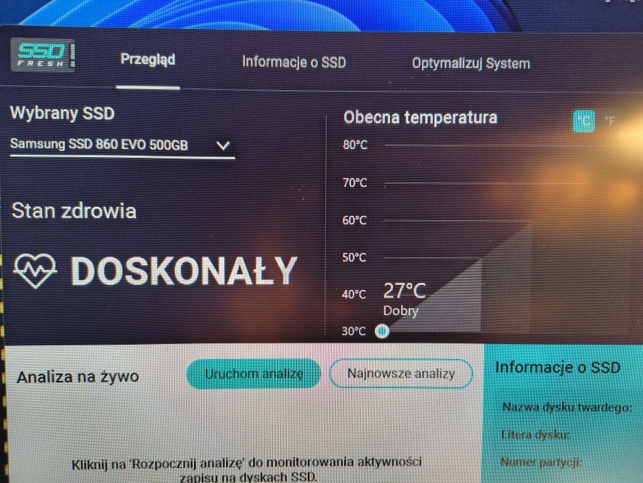 Dysk ssd Samsung 500gb super stan