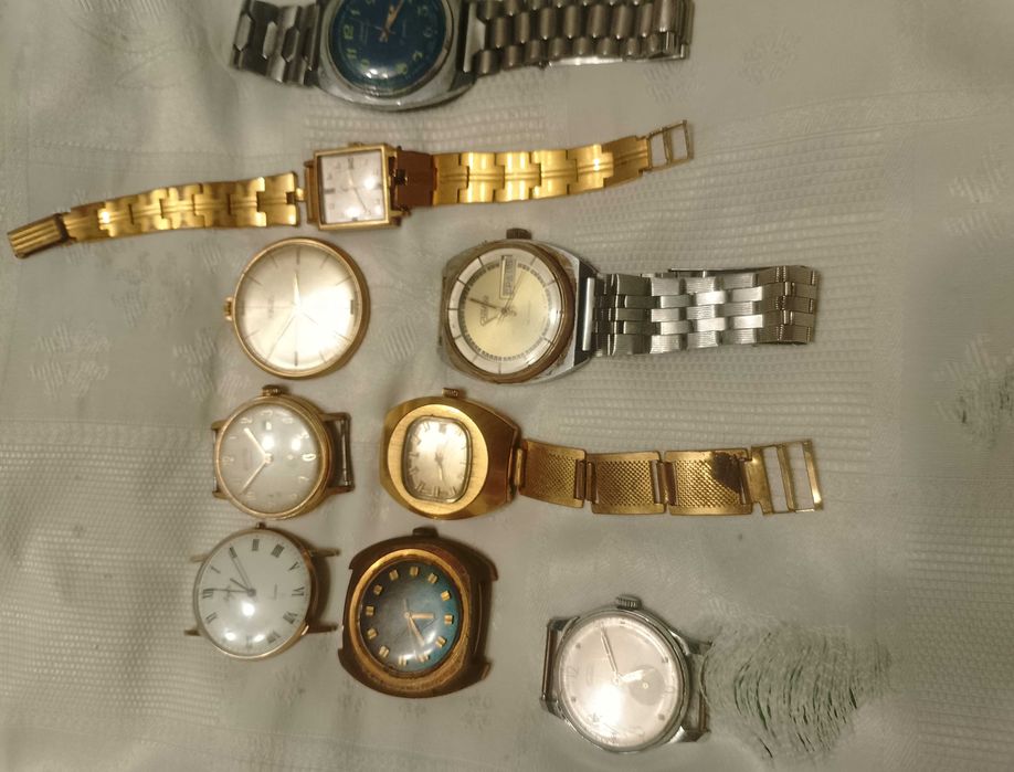 Советские позолоченные часы Луч Ракета Заря Восток