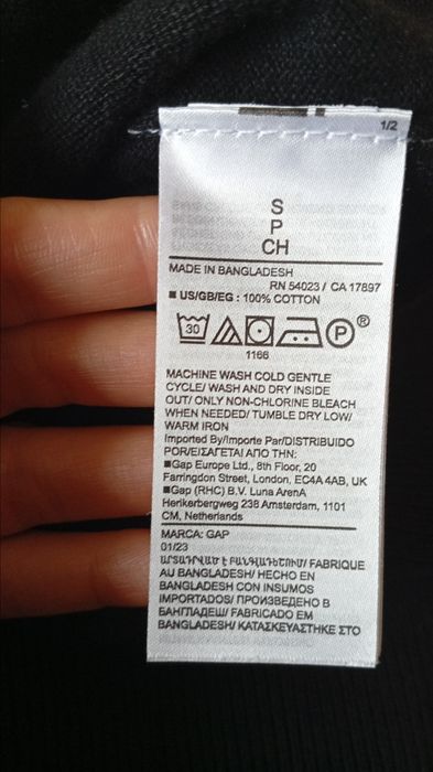 Czarny bawełniany sweter oversize, GAP, rozmiar S
