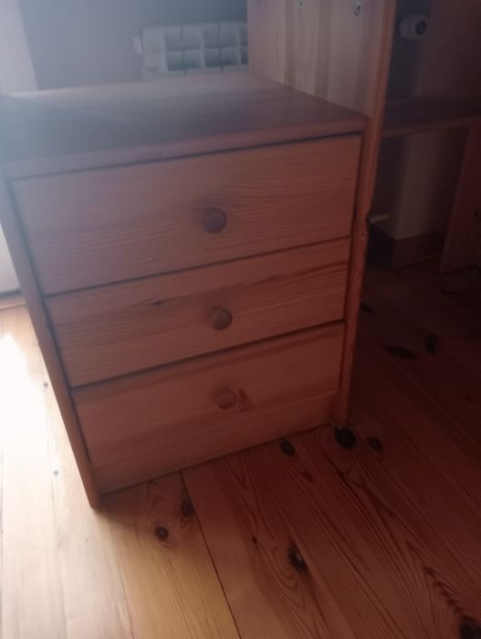 Drewniane,sosnowe biurko