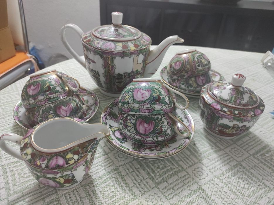 Serviço de chá loiça chinesa