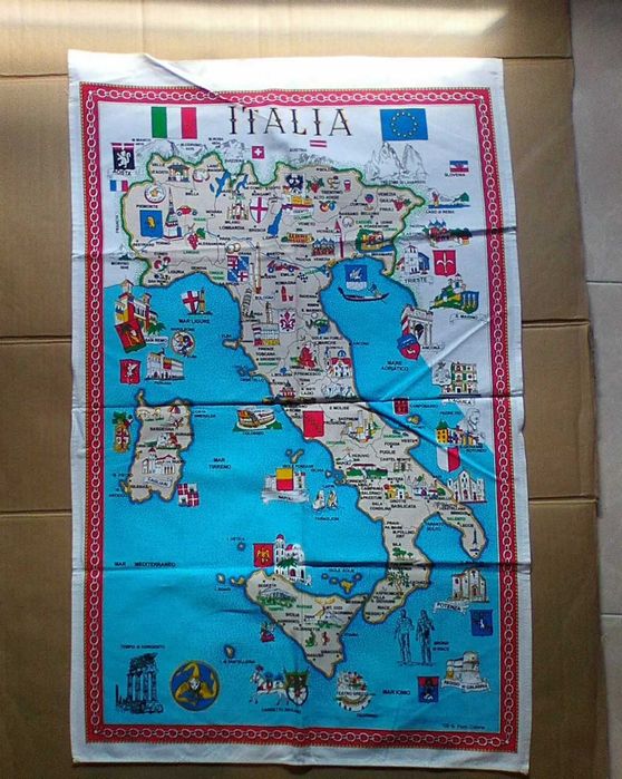 Lenço pano antigo Itália