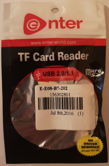 Czytnik kart pamięci TF / microSD na USB