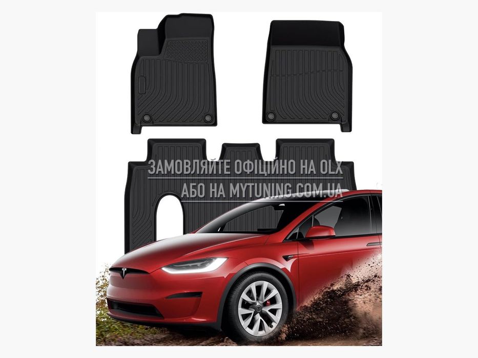 3D килимки Tesla Model X 2022–2024 6 місць в салон | Havoc