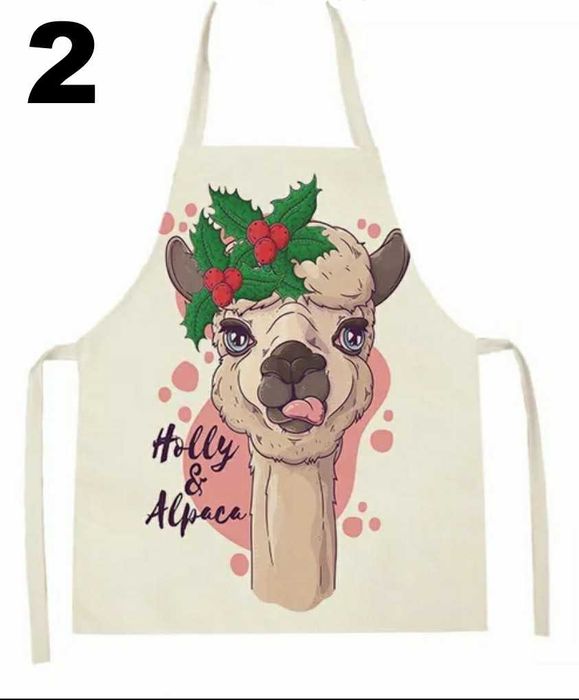 Fartuch kuchenny - motyw alpaka